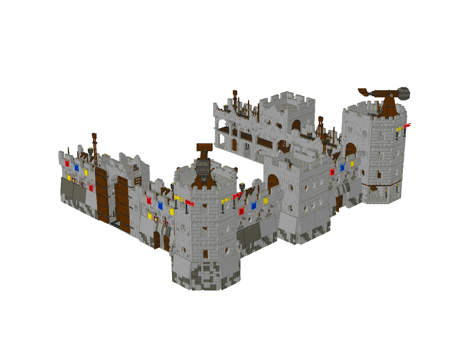 Brickshelf Gallery - Walls, Gates, And Defenses For A Medieval Town 