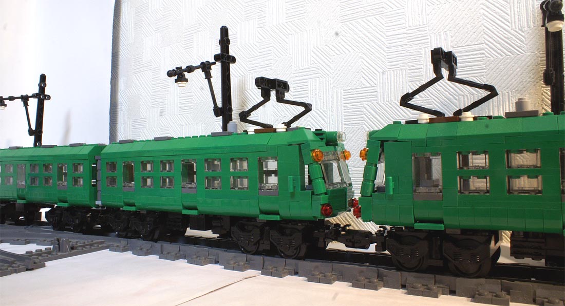 鉄道作品[日本形]】東急5000形アオガエル 3両編成（その２）: Lego 