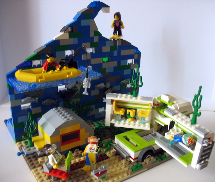 underwater lego house