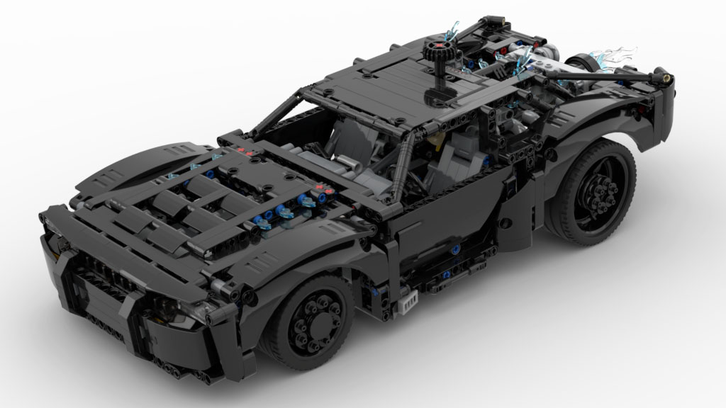 The Batman (2022) LEGO figure decal for MECABRICKS/BLENDER