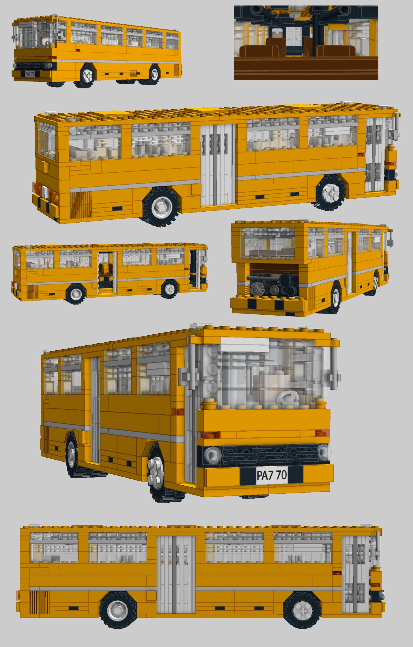 LEGO MOC 1976 Ikarus 260 City bus by SpeedHunCreations