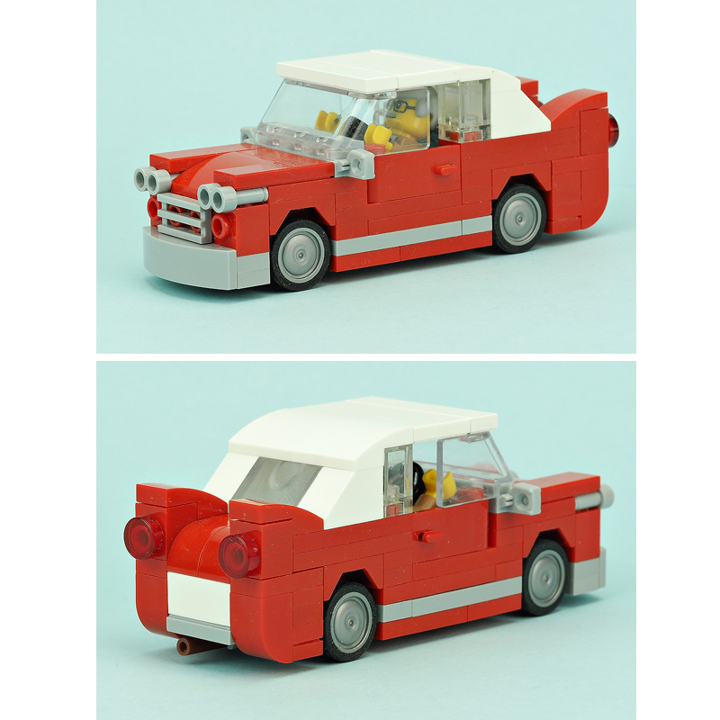 LEGO MOC Red vintage car by De_Marco | Rebrickable - Build with LEGO