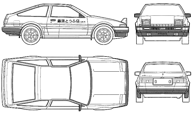 Чертеж toyota corolla